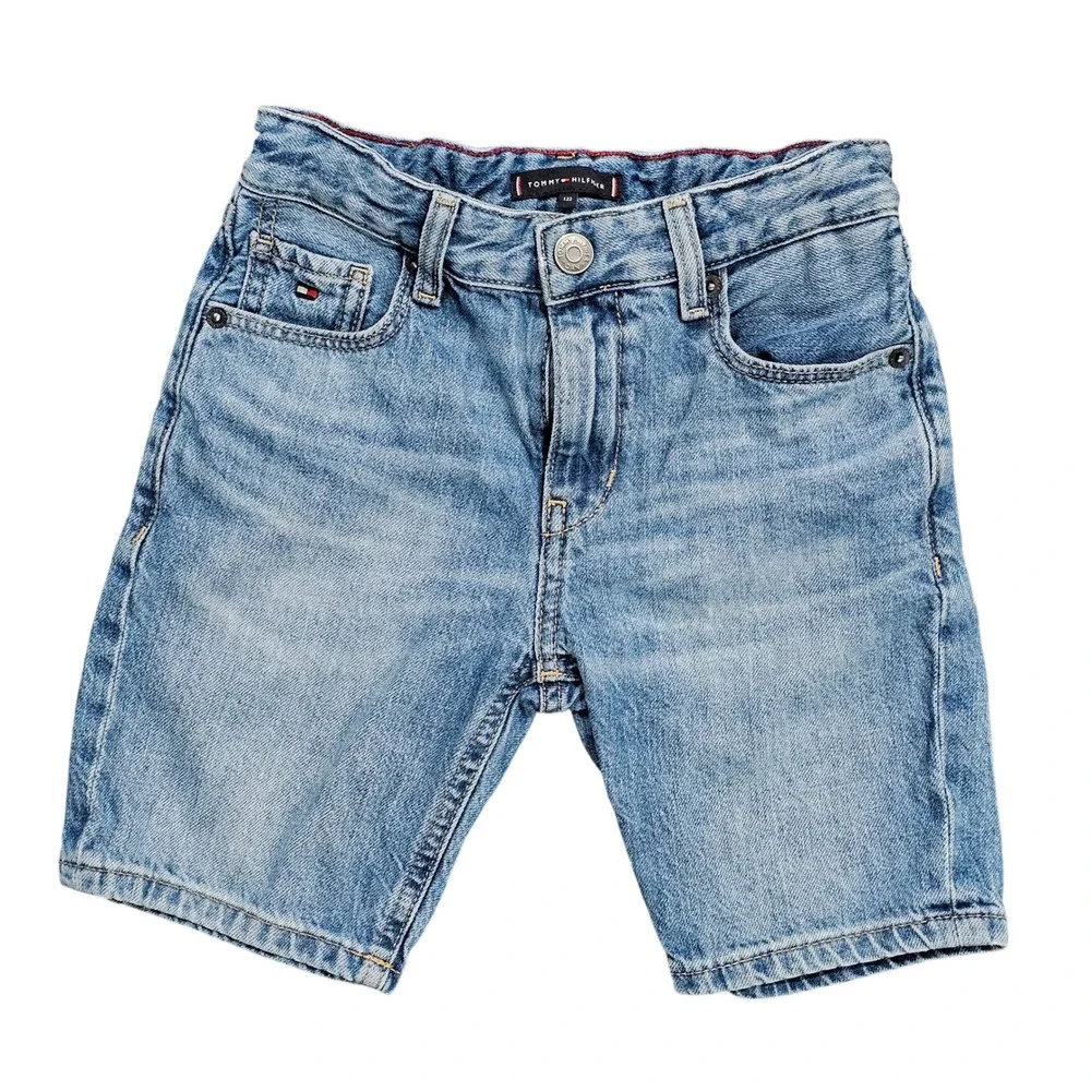 Tommy Hilfiger Boys Size 7 Blue Denim Shorts Classic Five Pocket Style